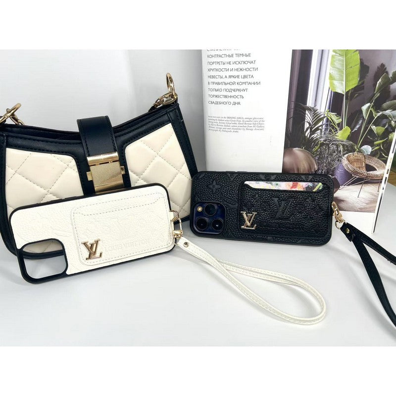 Luxury Four Colors Card Bag iPhone Case mysite