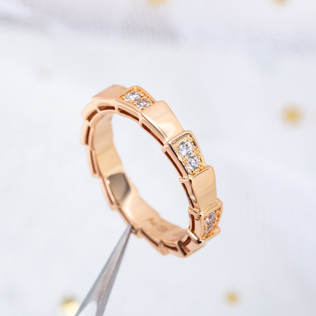 SERPENTI RING PINK GOLD 3MM