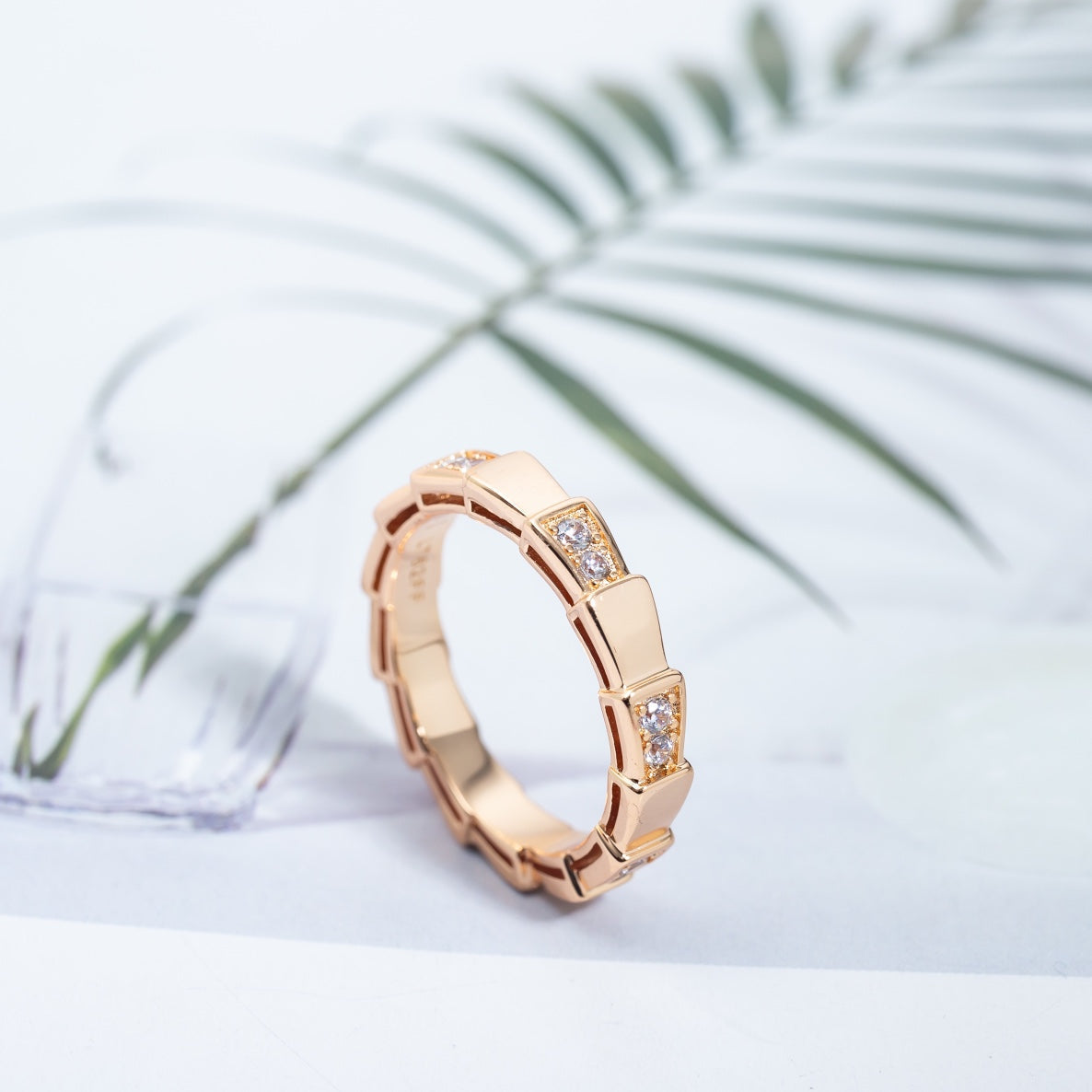 SERPENTI RING PINK GOLD 3MM