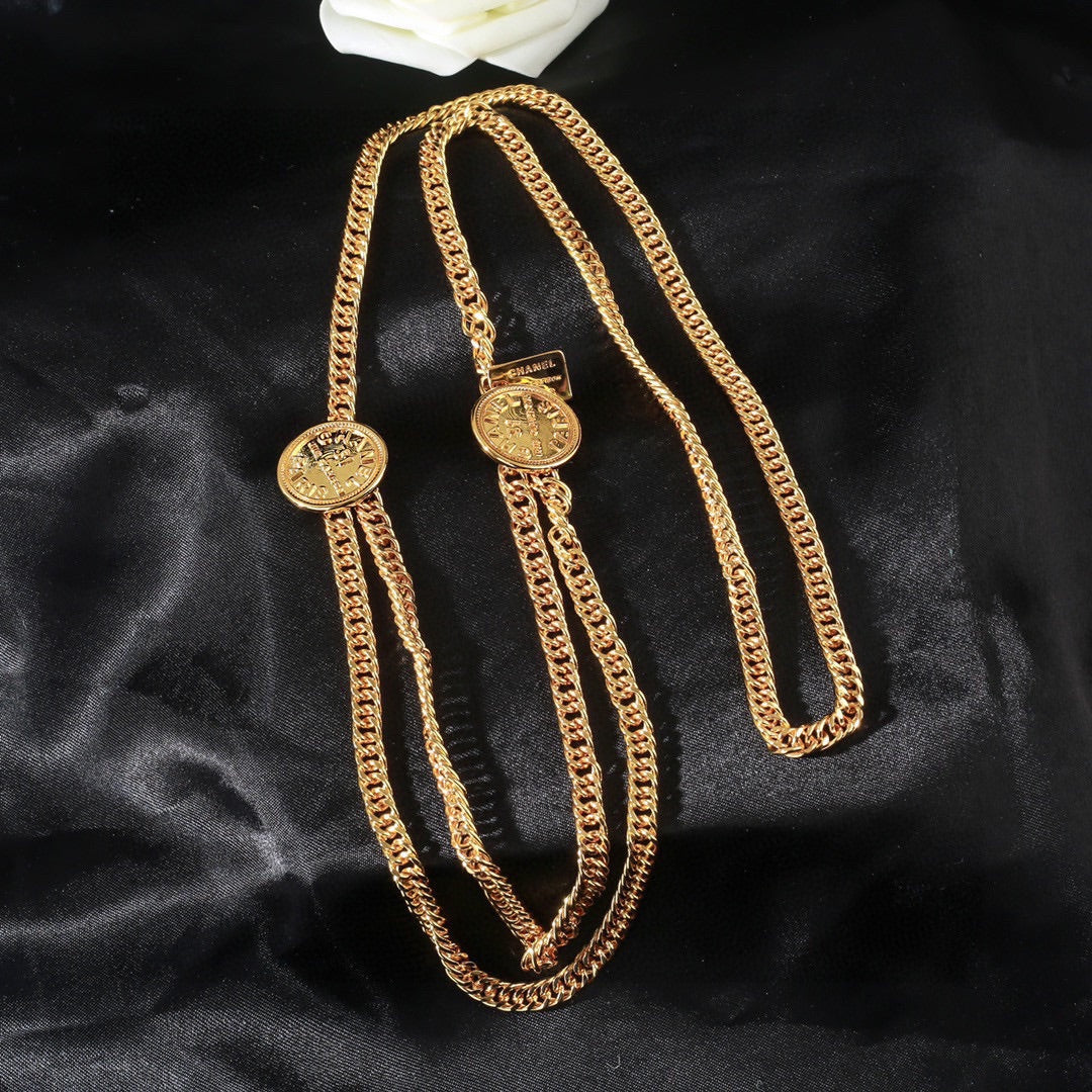 CHANEL 25S CHAIN BELT IN GOLD METALLIC 614473 mysite