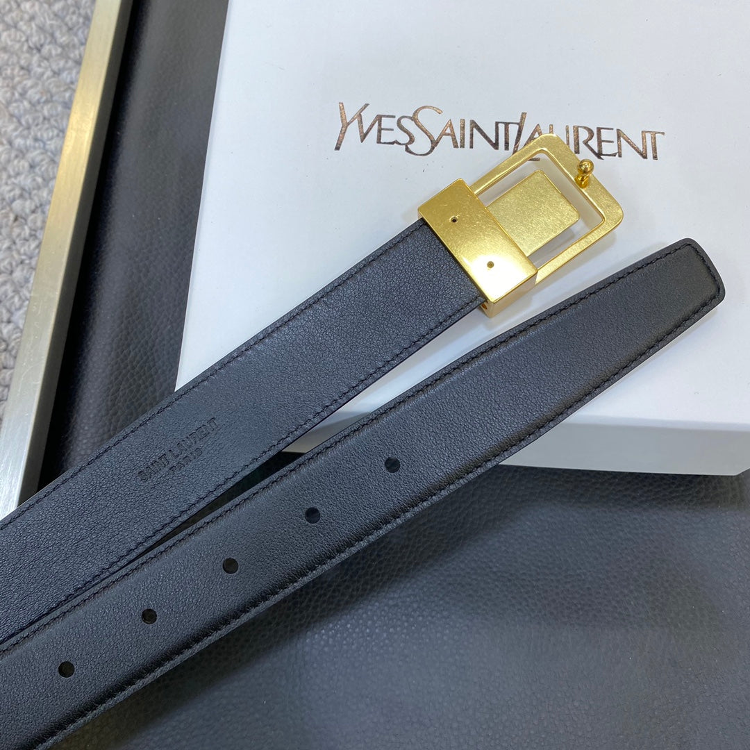 YSL 25S BELT 30 MM IN BLACK CALFSKIN 548094 mysite