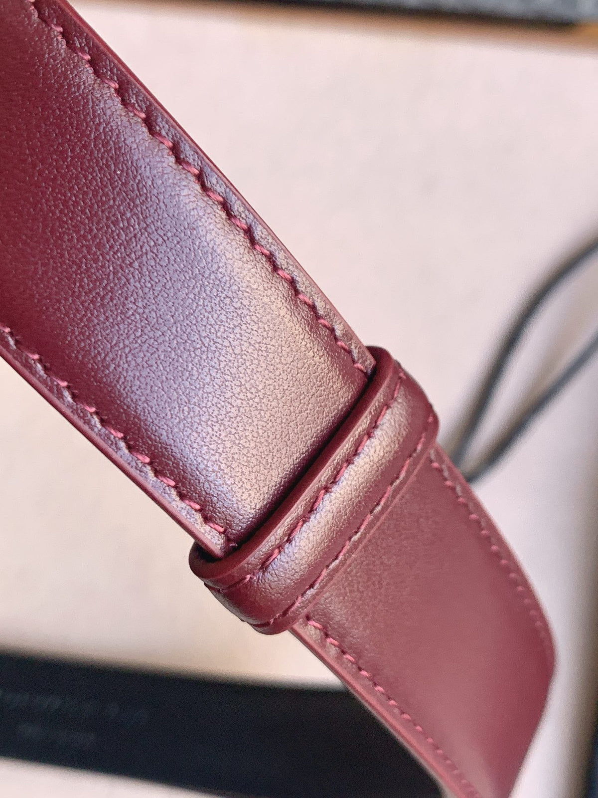 YSL 25S BELT 24 MM IN DARK RED CALFSKIN STYLE 4 529683 mysite