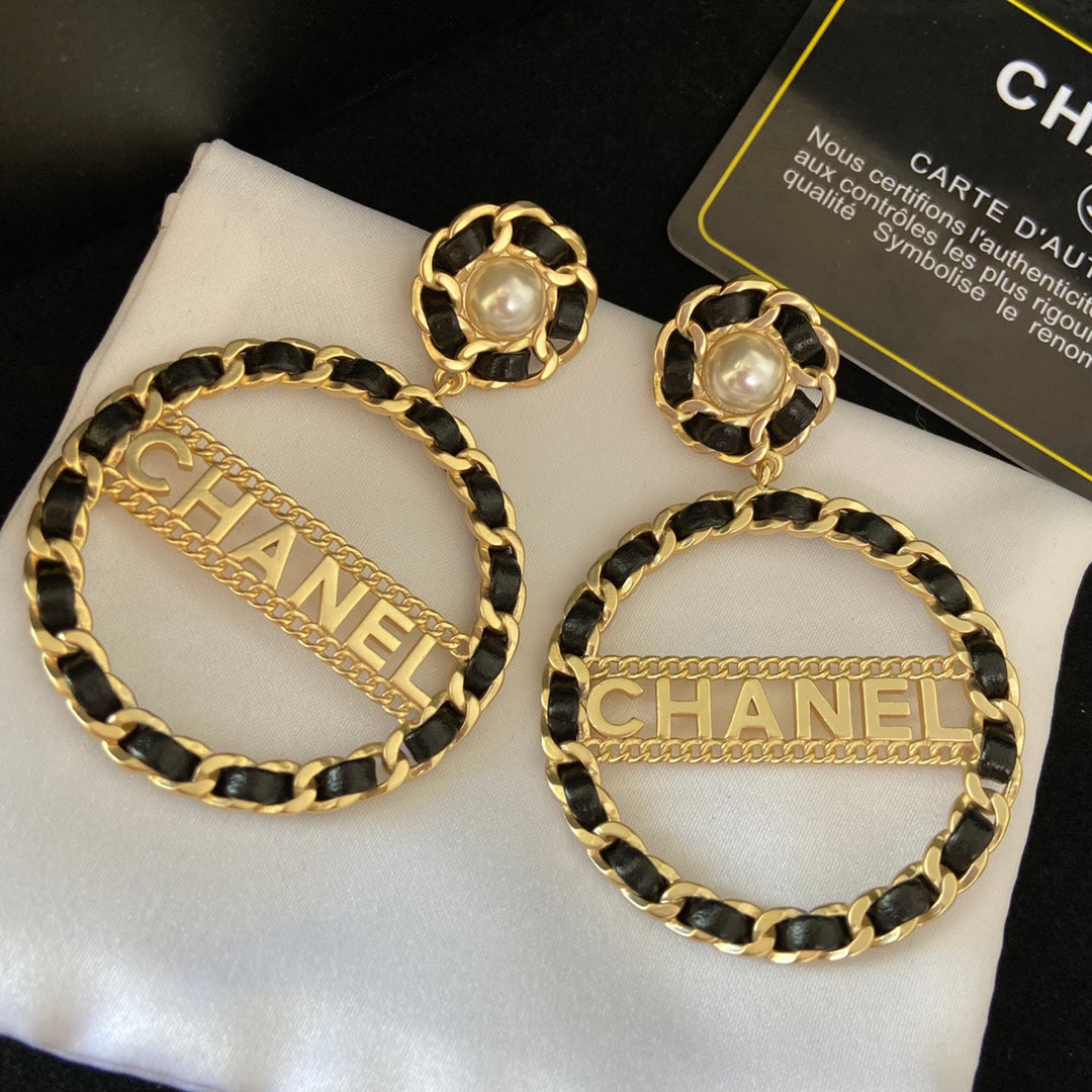 Fashion Leather Cord Large Hoop Earrings mysite