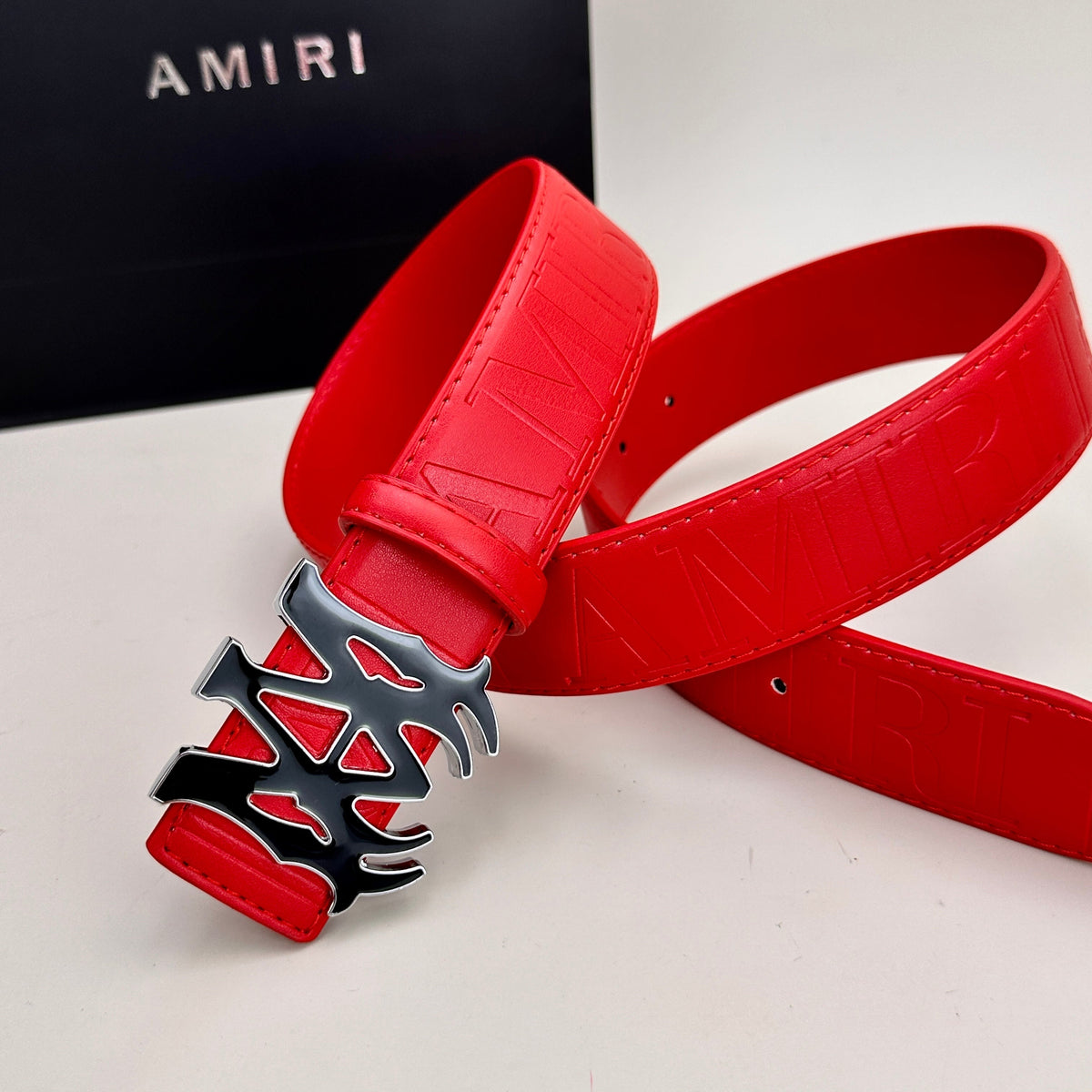 Classic AM Belt (Black & Silver Buckle)