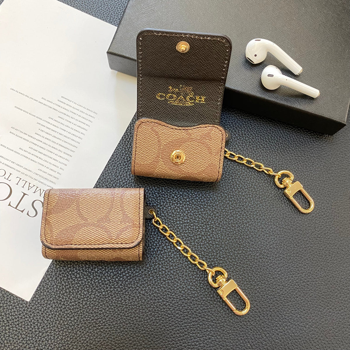 Luxury Coach AirPods Cases Light Brown-YH240425 mysite
