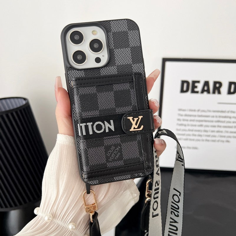 Luxury Card Bag Chain Black & White iPhone Case mysite
