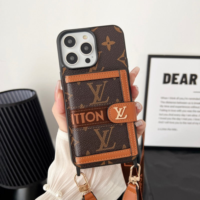 Luxury Card Bag Chain Classic Brown iPhone Case mysite