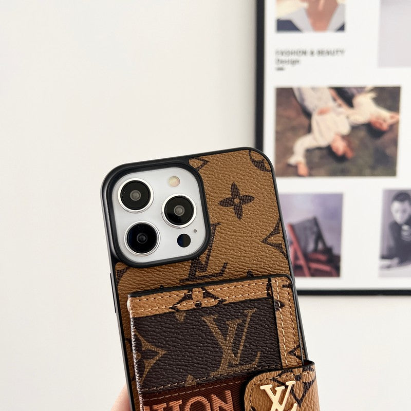 Luxury Card Bag Chain Classic Brown iPhone Case mysite