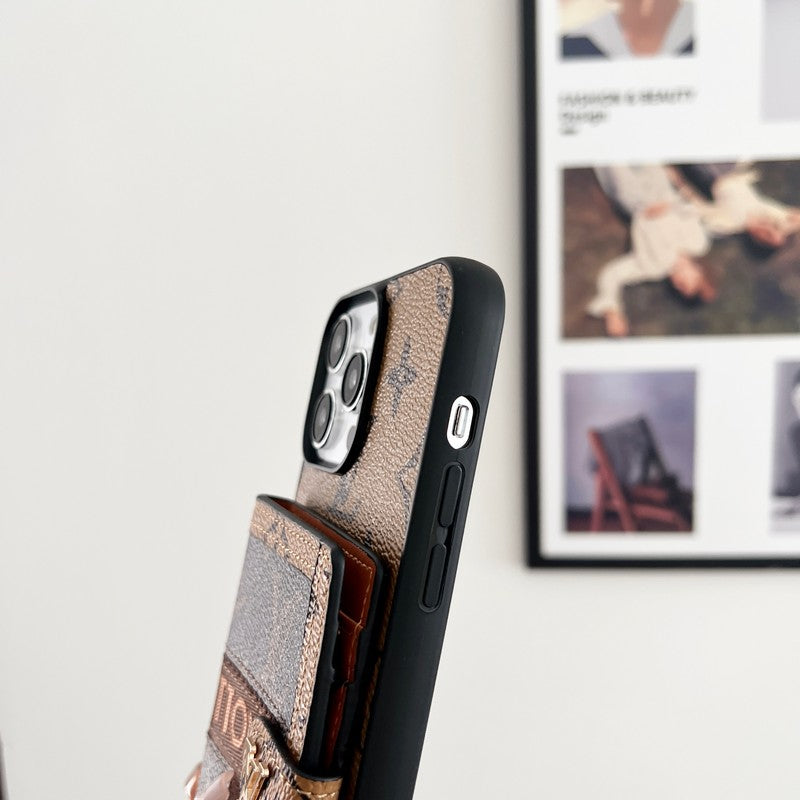 Luxury Card Bag Chain Classic Brown iPhone Case mysite