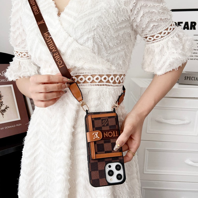 Luxury Card Bag Chain Classic Brown iPhone Case mysite
