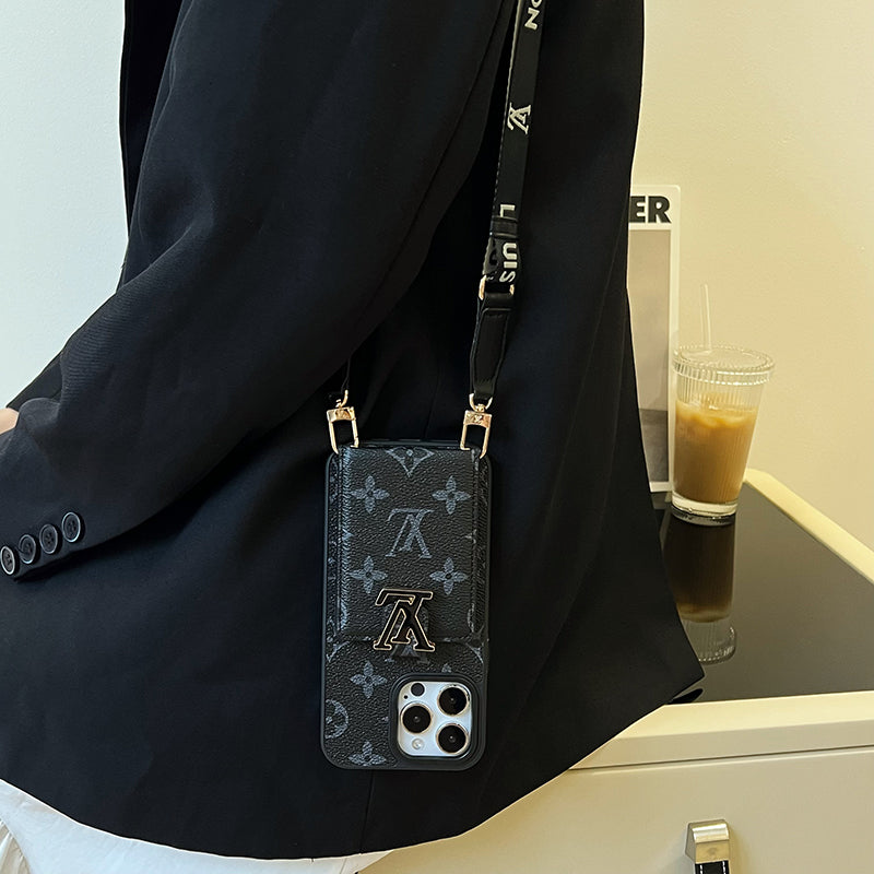 Luxury Card Bag Chain Black iPhone Case mysite