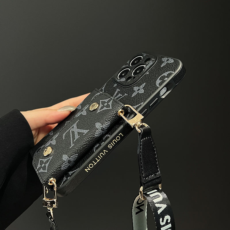 Luxury Card Bag Chain Black iPhone Case mysite