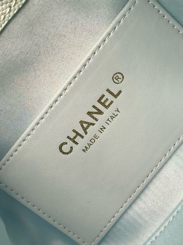 CC 25 MINI HANDBAG 22CM IN BABY BLUE GRAINED CALFSKIN GOLD HARDWARE