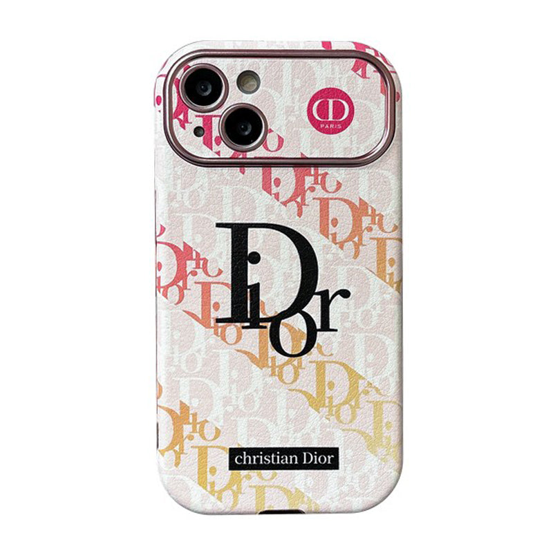 Fashion White & Brown Color Leather iPhone Case mysite