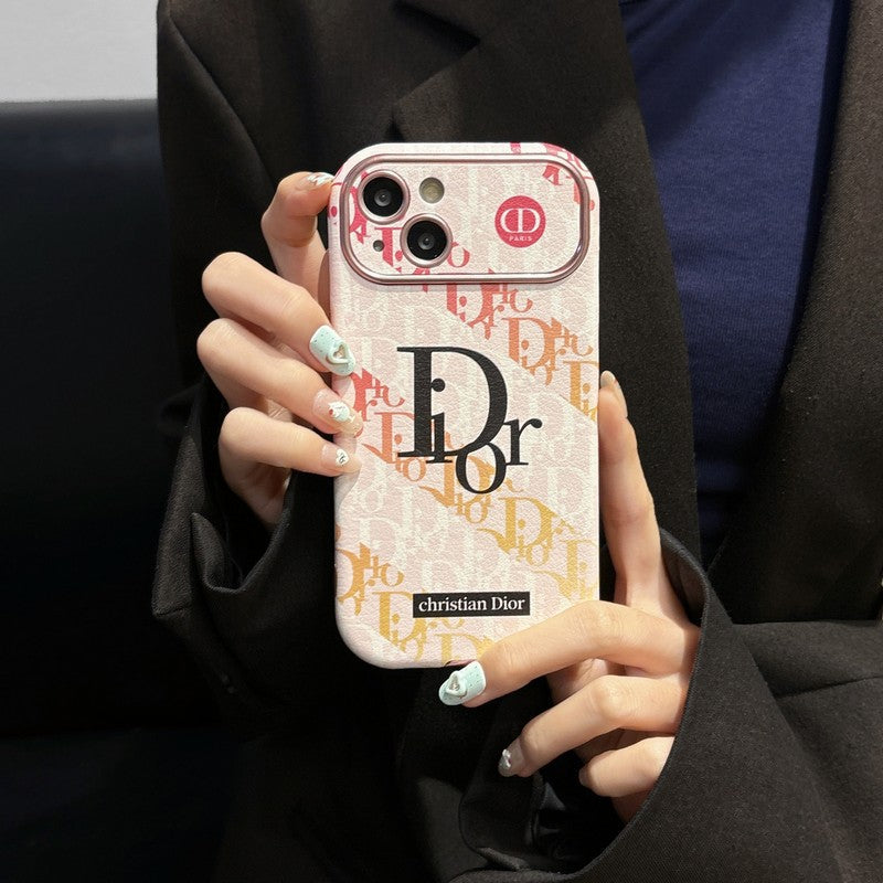 Fashion White & Brown Color Leather iPhone Case mysite