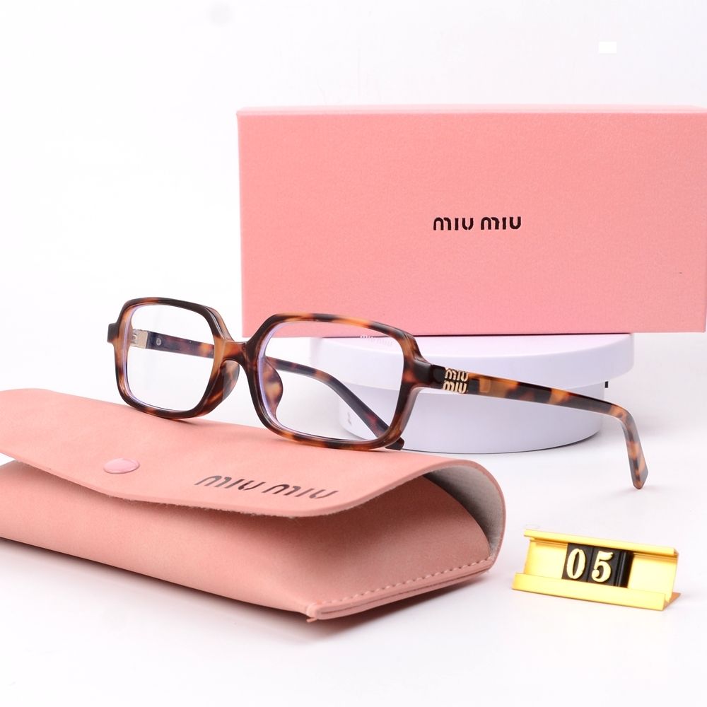 6Leopard Print Square Frame Retro Glasses & Sunglasses-s-ss