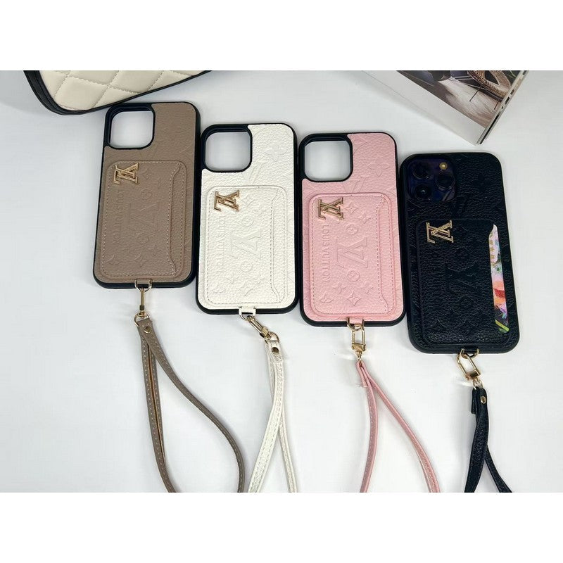 Luxury Four Colors Card Bag iPhone Case mysite