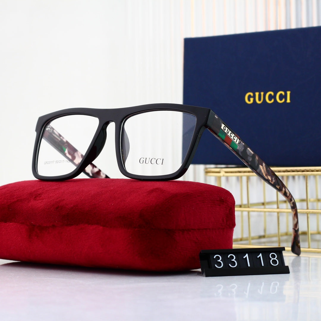 Unisex Fashionable Striped Rim Glasses-s-ss