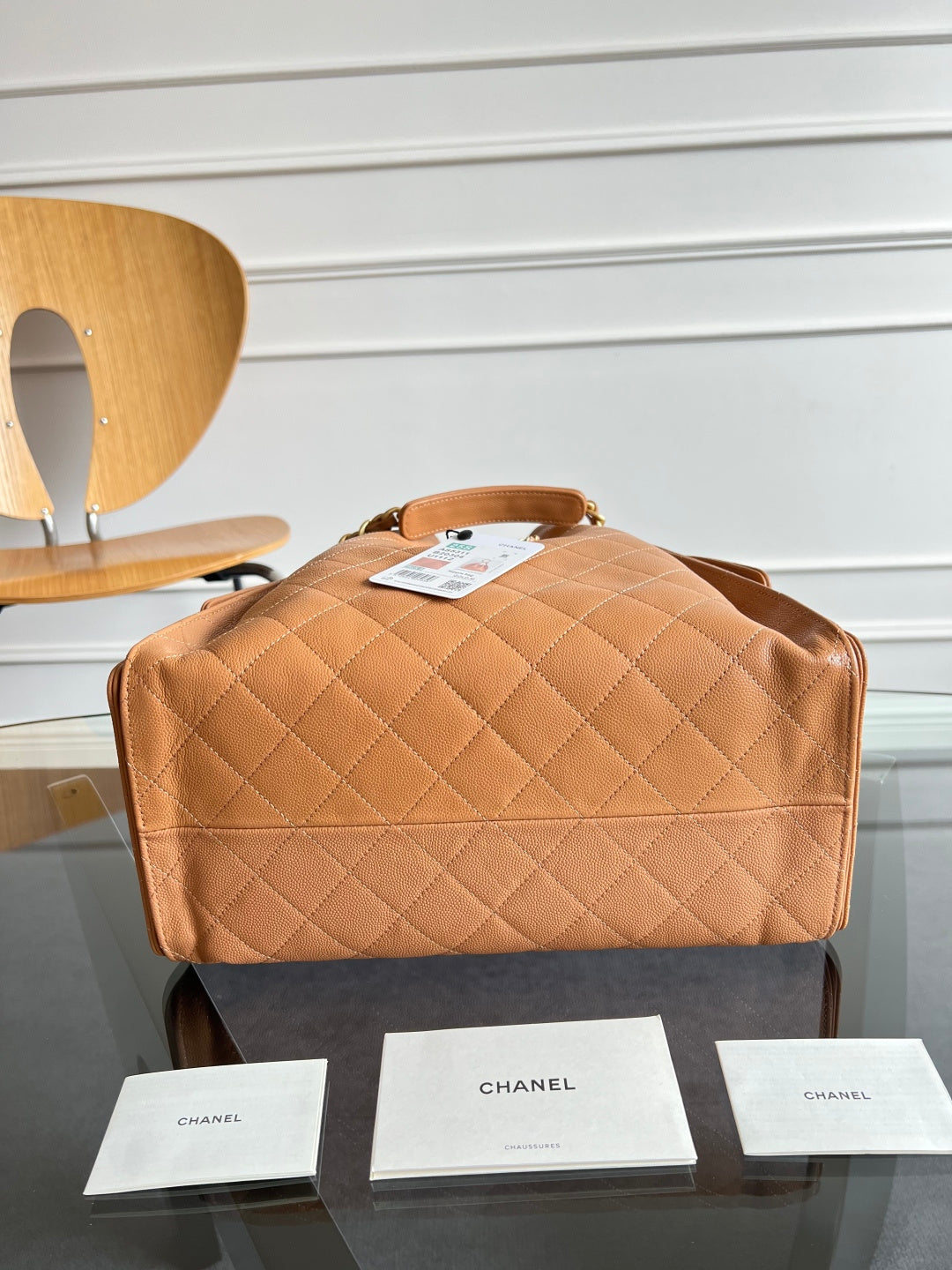 CHANEL 25S HOBO BAG 30 IN CARAMEL BROWN CAVIAR WITH GOLD HARDWARE