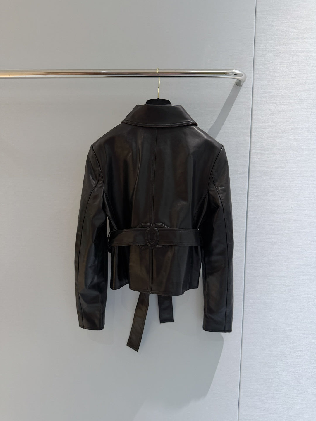 CHANEL 26S BELTED LEATHER JACKET 1725