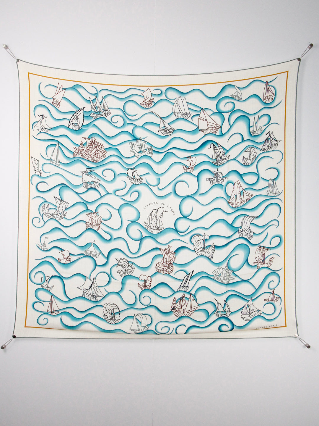 HERMES 26S SCARF 135 IN SILK AND CASHMERE 498487
