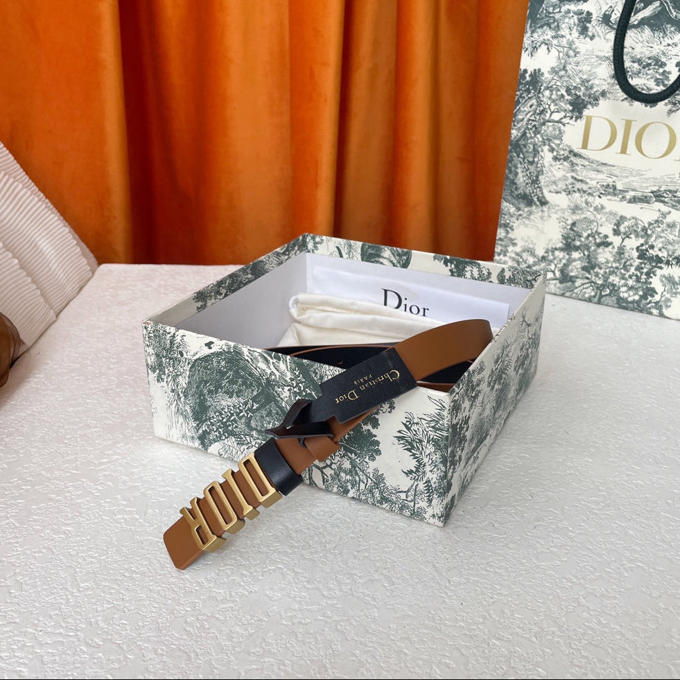 DIOR 25S BELT 20 MM IN BROWN CALFSKIN 562035 mysite