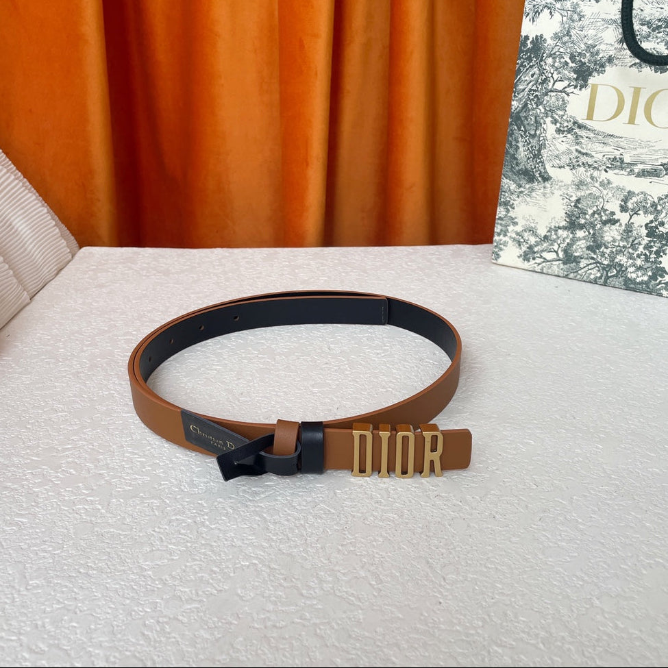 DIOR 25S BELT 20 MM IN BROWN CALFSKIN 562035 mysite