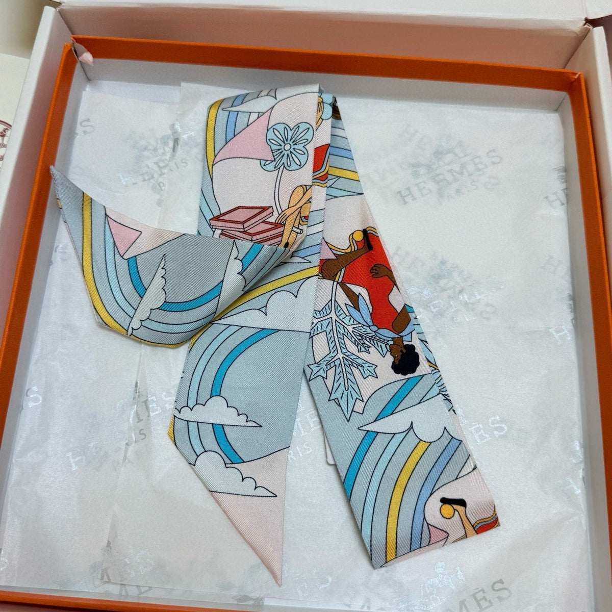 HERMES 26S TWILLY SCARF 86 IN SILK 496170