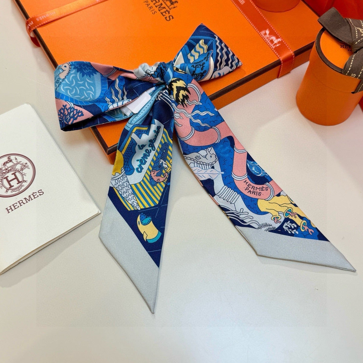 HERMES 26S TWILLY SCARF 86 IN SILK 492605