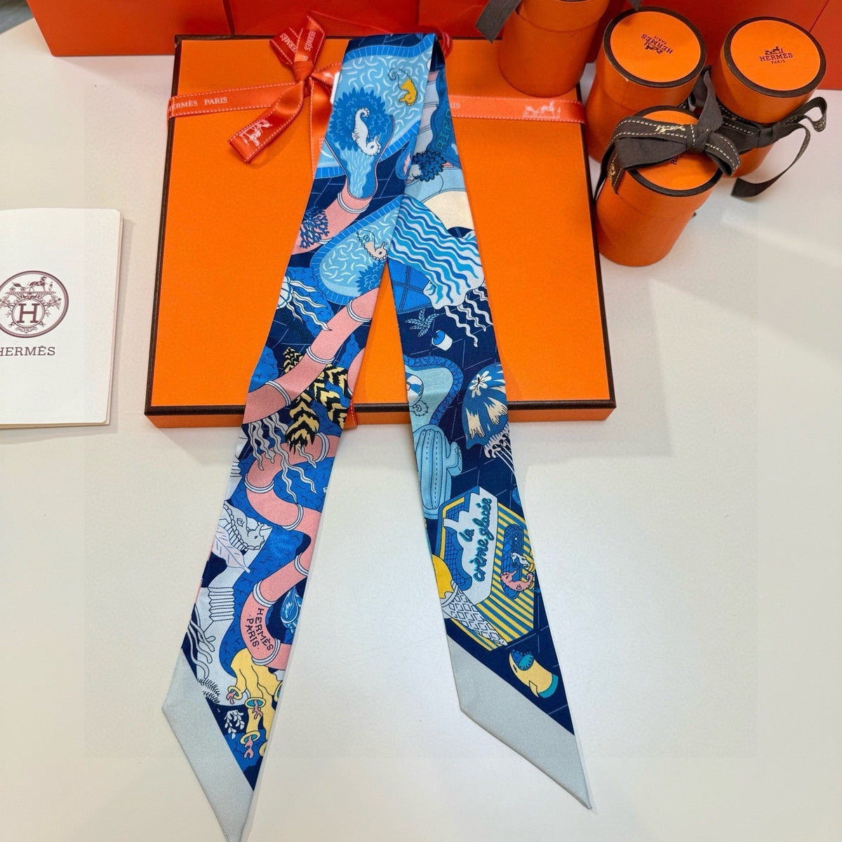 HERMES 26S TWILLY SCARF 86 IN SILK 492605