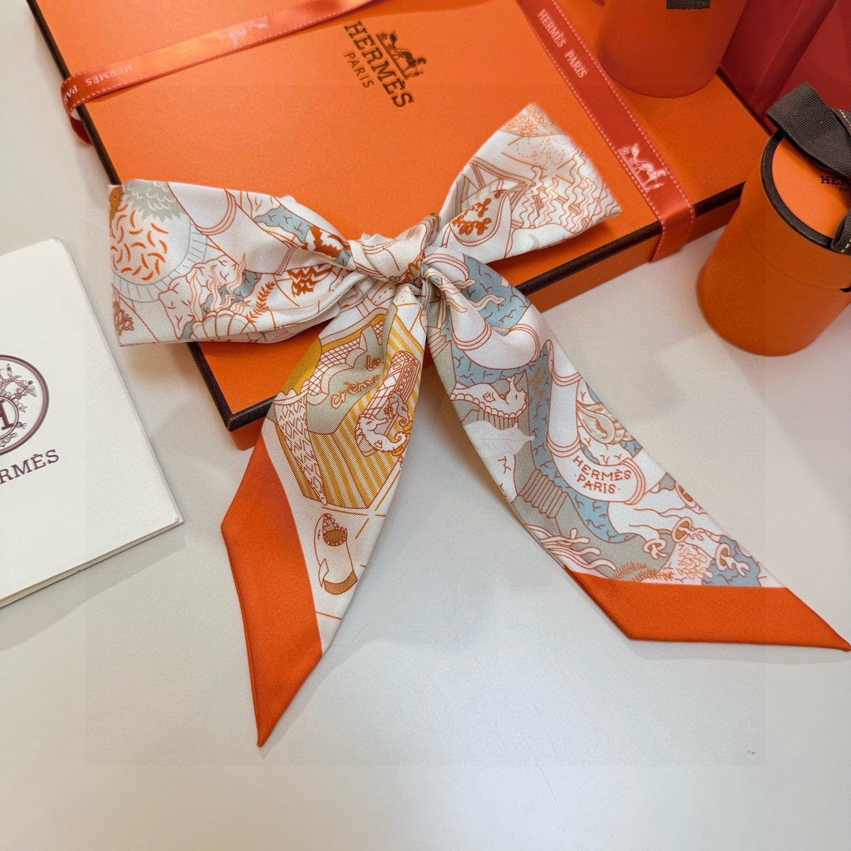 HERMES 26S TWILLY SCARF 86 IN SILK 492607