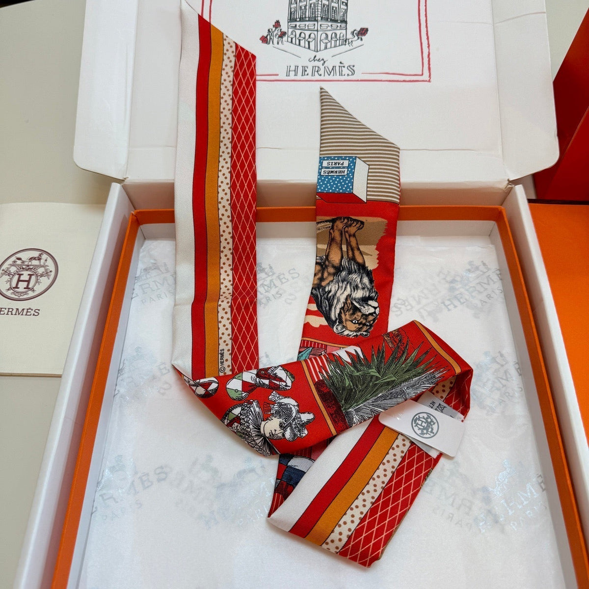 HERMES 26S TWILLY SCARF 86 IN SILK 492613