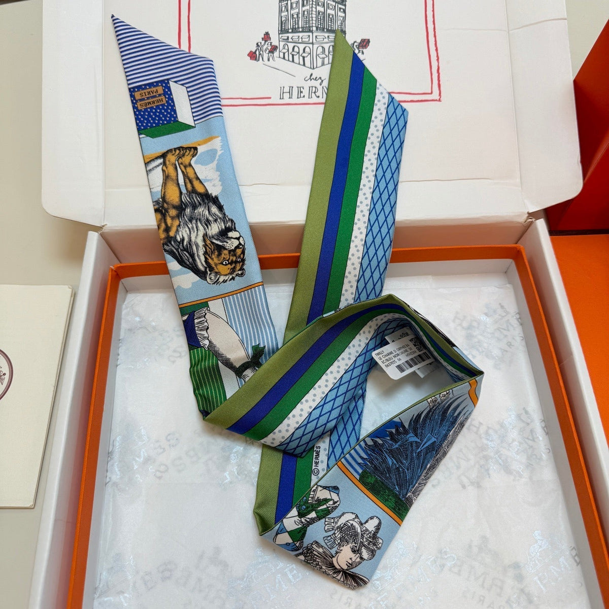 HERMES 26S TWILLY SCARF 86 IN SILK 492614