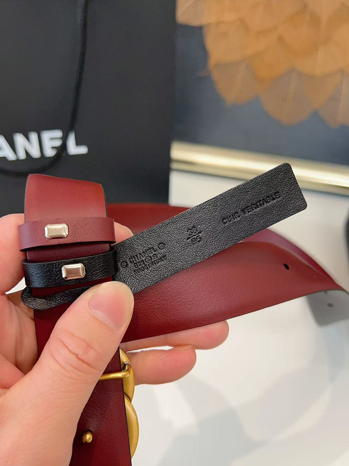 CHANEL 26S BELT 30 MM IN BLACK CALFSKIN 658695 mysite