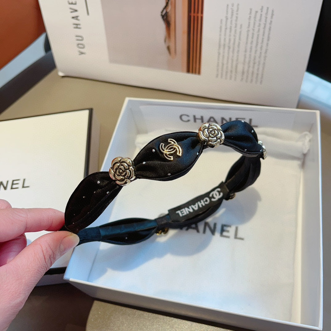 BLACK SILK HAIRBAND 410837