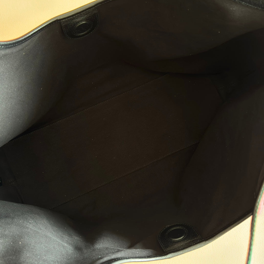 GUCCI 25S GIGLIO LARGE TOTE BAG 60 CM IN BLACK CANVAS