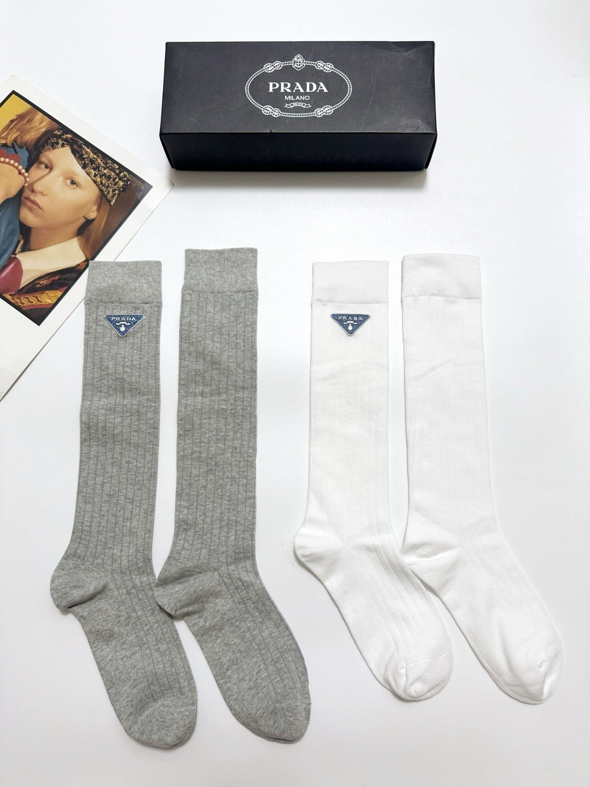 PRADA 26S CREW SOCKS 421085 (1 BOX)
