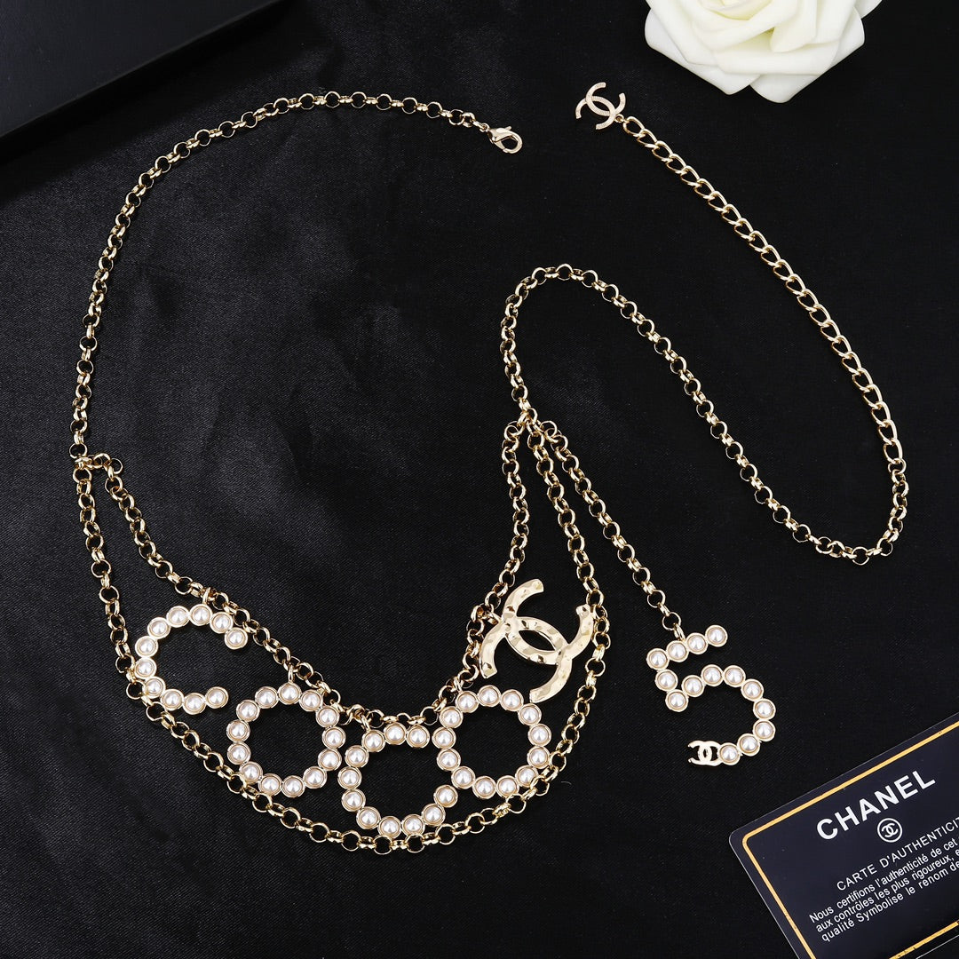 CHANEL 25S CHAIN BELT WITH PEARL 612634 mysite