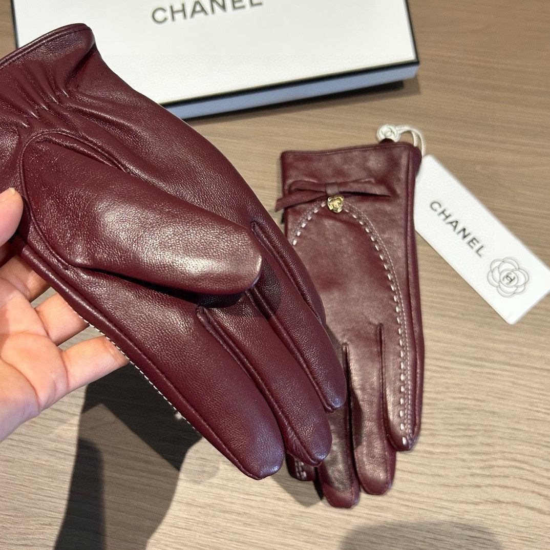 GLOVES IN SANGRIA RED LAMBSKIN 456335