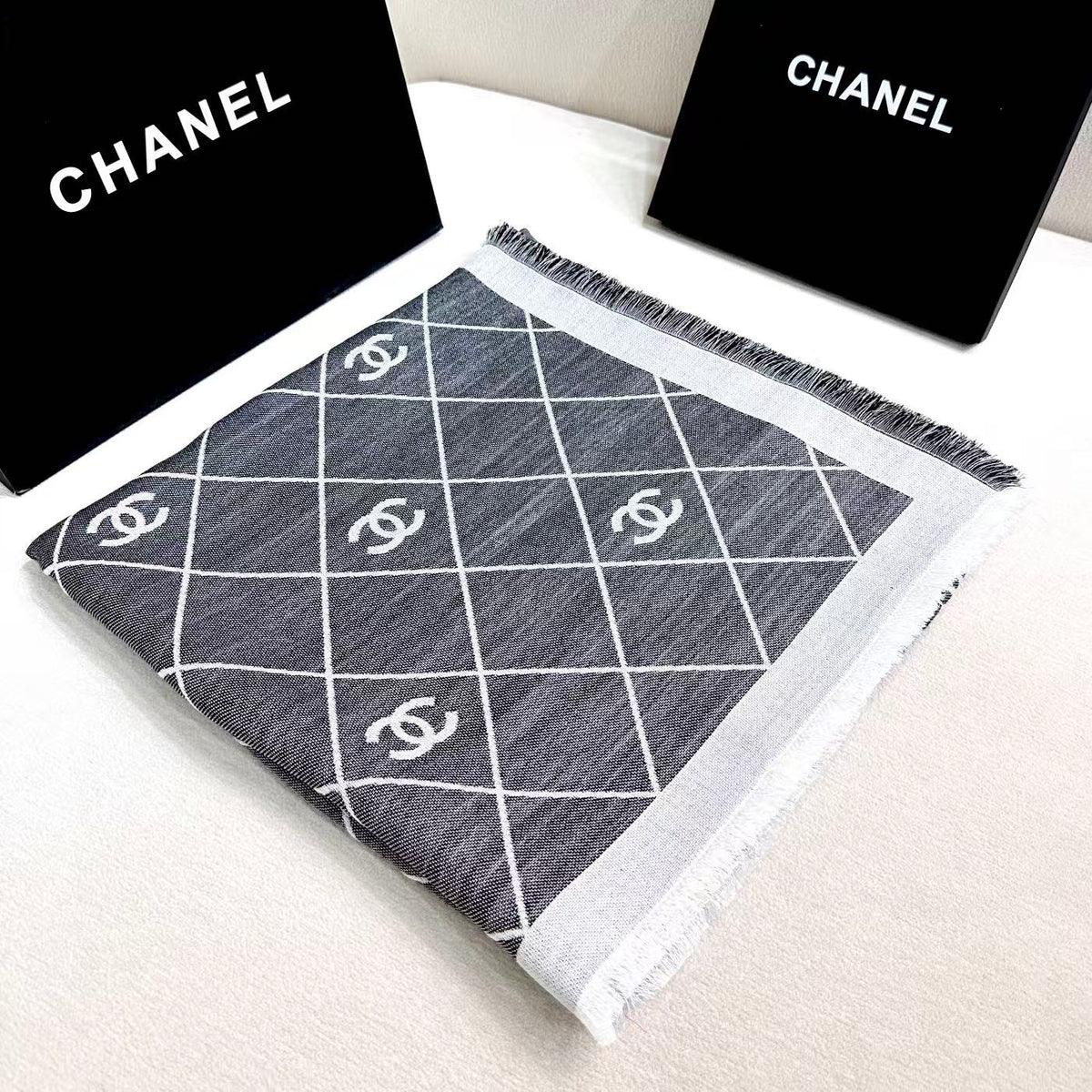 CHANEL 26S SCARF 140 IN SILK 309416