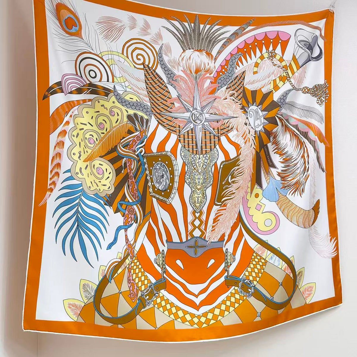HERMES 26S SCARF 88 IN SILK 495802
