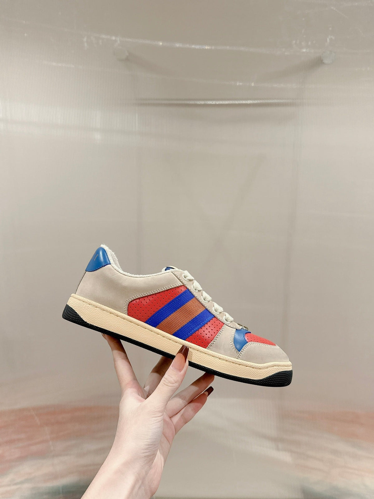 GUCCI 26S SCREENER SNEAKER IN MULTICOLOR LEATHER