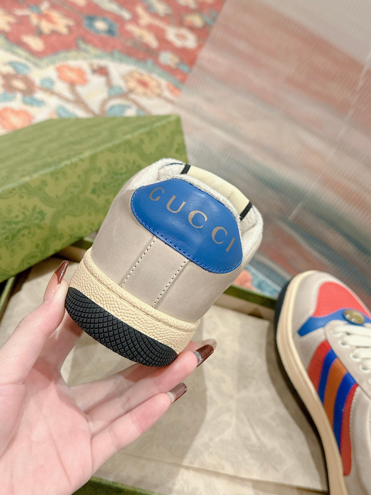 GUCCI 26S SCREENER SNEAKER IN MULTICOLOR LEATHER