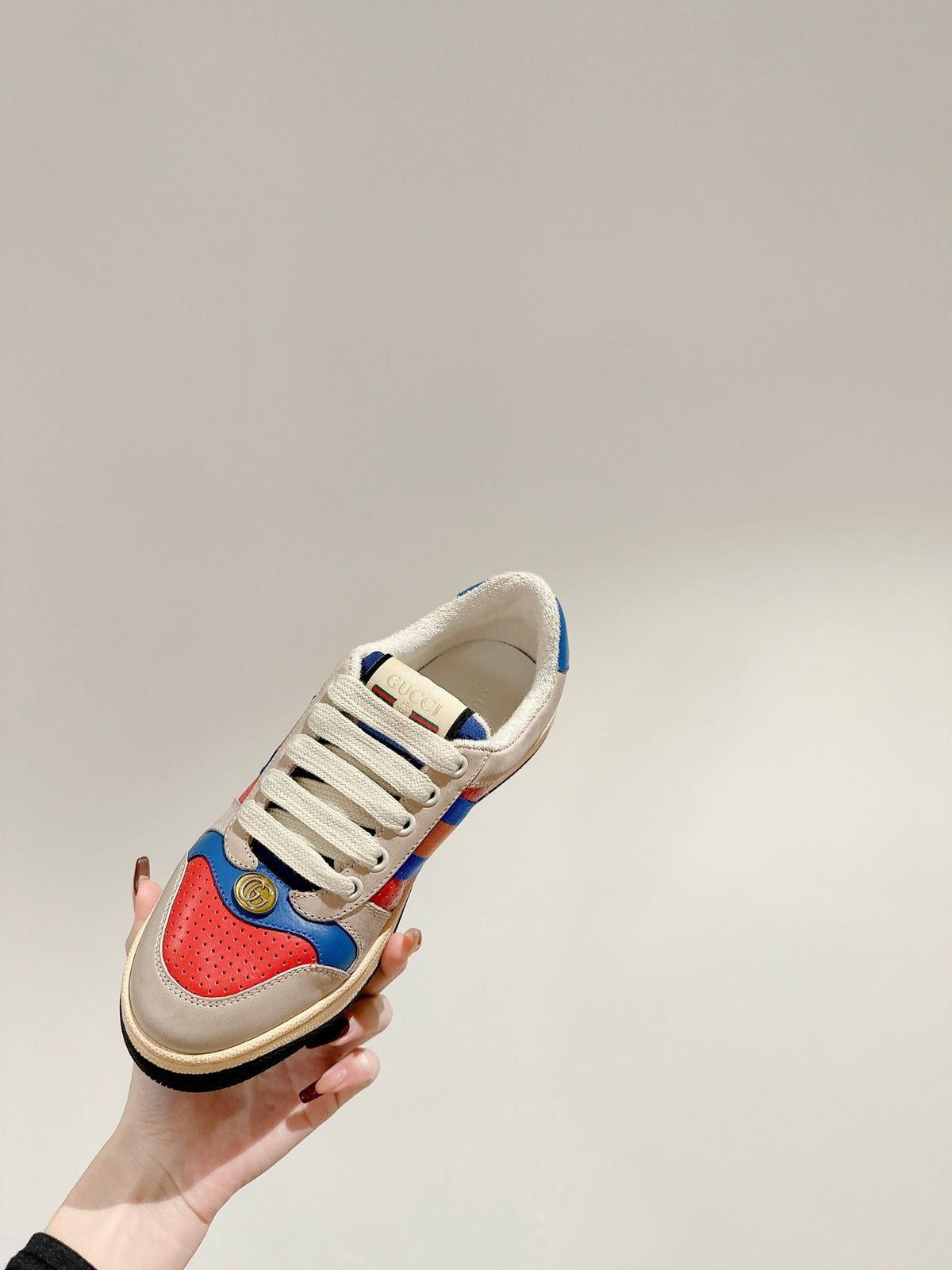 GUCCI 26S SCREENER SNEAKER IN MULTICOLOR LEATHER