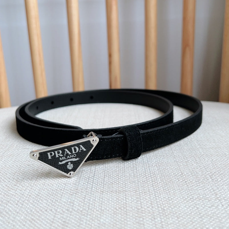 PRADA 25S BELT 15 MM IN BLACK SUEDE 541734 mysite
