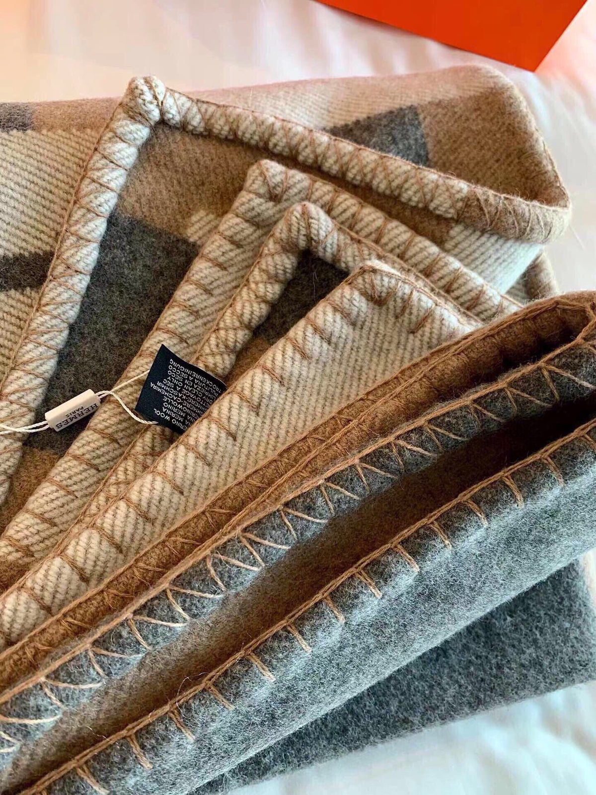 BLANKET 170 CM IN COLORFUL WOOL AND CASHMERE 118342