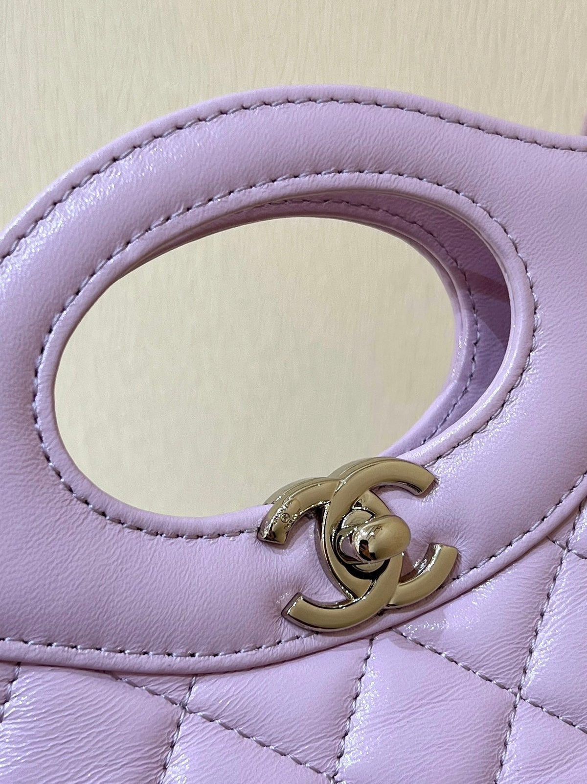 CHANEL 25S MINI SHOPPING BAG 23 IN LIGHT PURPLE CALFSKIN