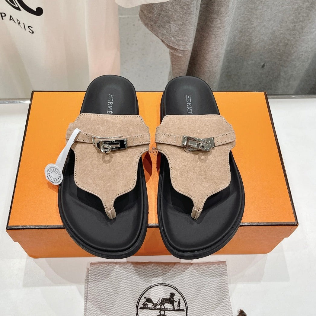 EMPIRE SANDAL BLACK MIX PASTEL PINK SUEDE