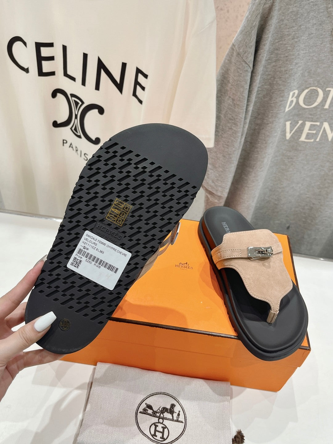 EMPIRE SANDAL BLACK MIX PASTEL PINK SUEDE
