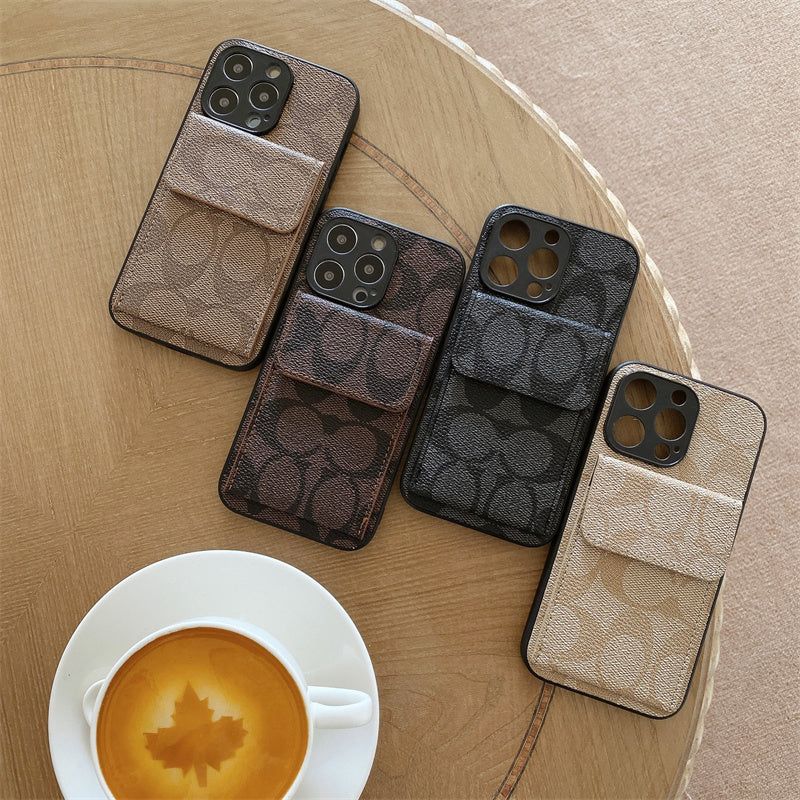 Classic iPhone Case With Wallet Dark Brown-HP240513 mysite